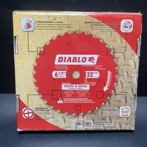 Diablo D0632GPA Circular Saw Blade 6-1/2" 32 TCG Wood Metal, 5 Pack. RC